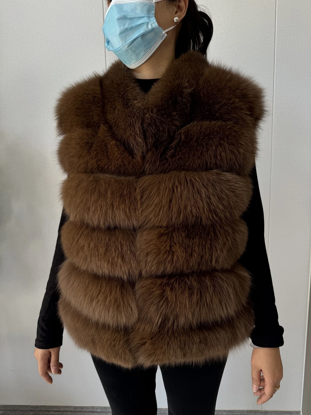 2026 NEW style Fox Fur Coat Real Winter New Outwears Women's Fashion Luxury Jacket High Quality Clothing Natural And Stand Colla