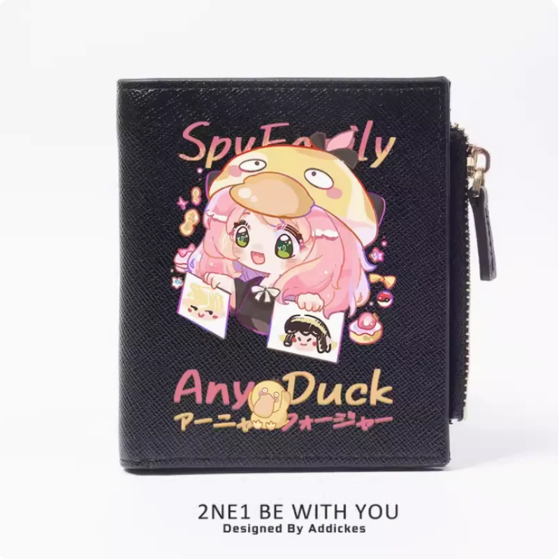 Anime Spy Family Anya Forger  Zipper Wallet Fold Bag Multi Card  Coin Pocket Holder Fashion Kids Wallets Gift