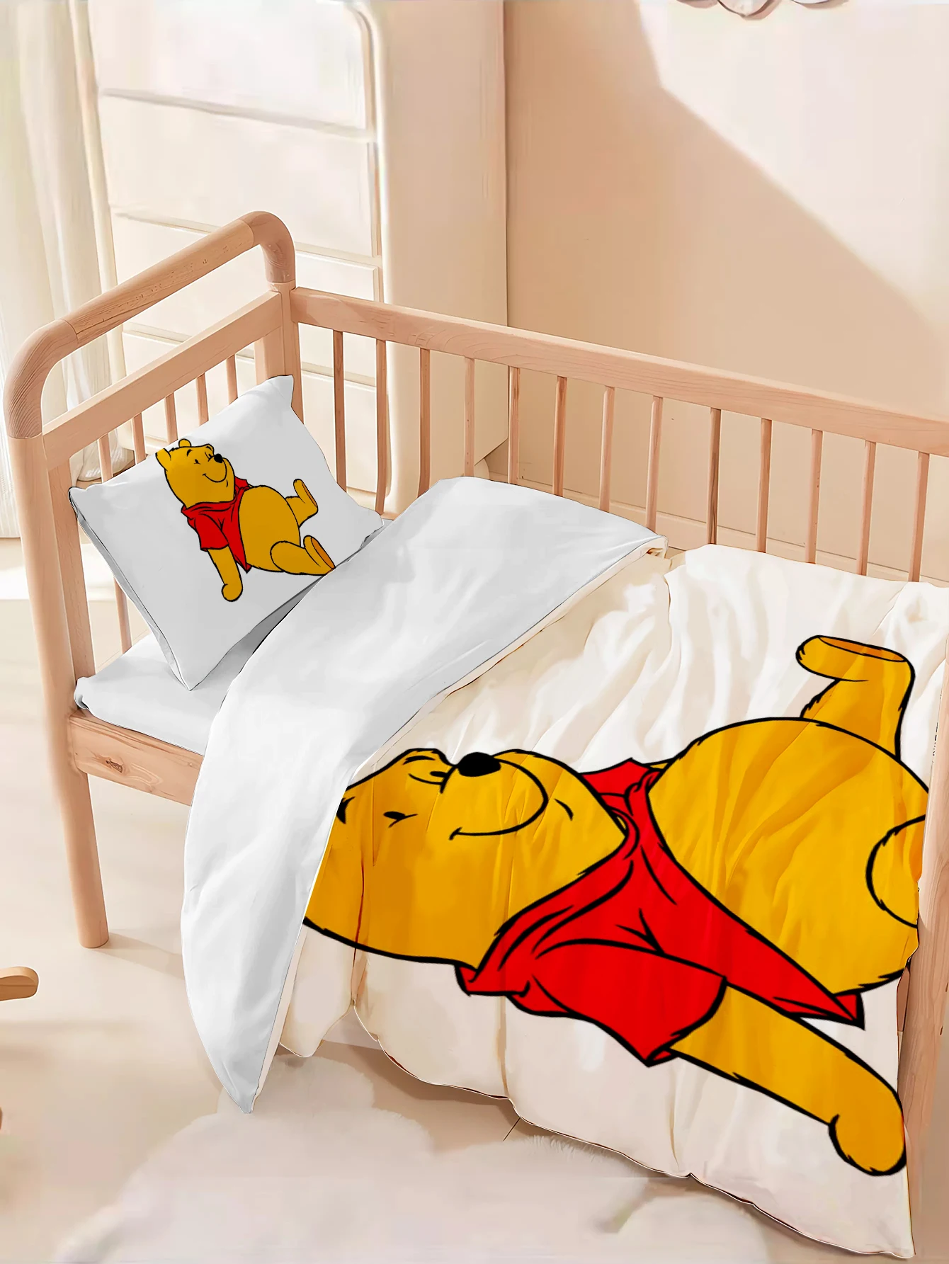 ويني ذا بوه ميلودي بيبي/طفل (بدون مواد ملء) طقم غطاء لحاف طقم لحاف طقم سرير أطفال ثلاثي الأبعاد مكون من قطعتين