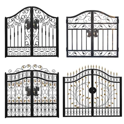 Garden Gate Outdoor Fence Courtyard Gate Country European Simple Steel Door Anti-theft Custom-made