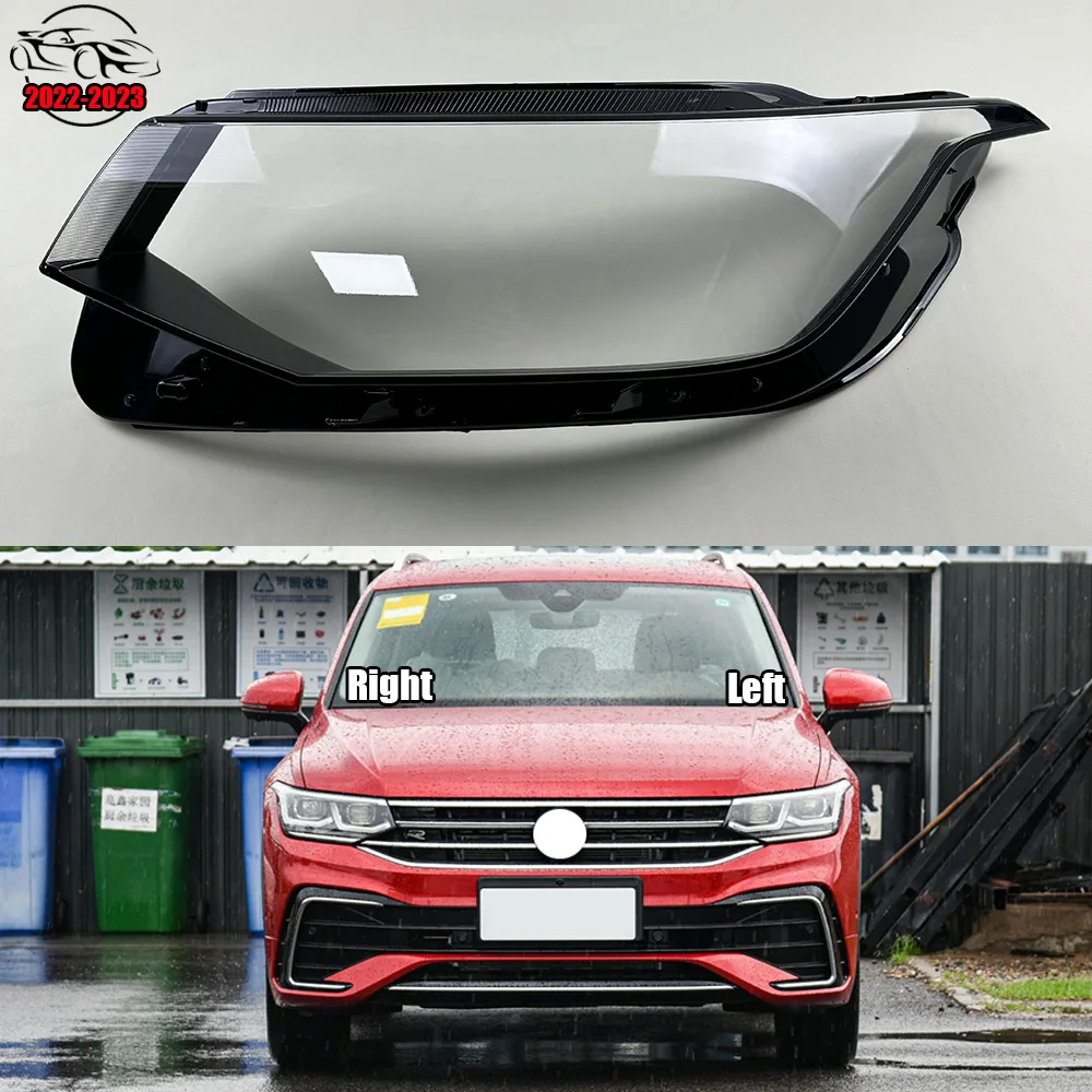 

For Volkswagen VW Tiguan L 2022 2023 Headlamp Transparent Cover Headlight Shell Lampshade Plexiglass Replace Original Lens