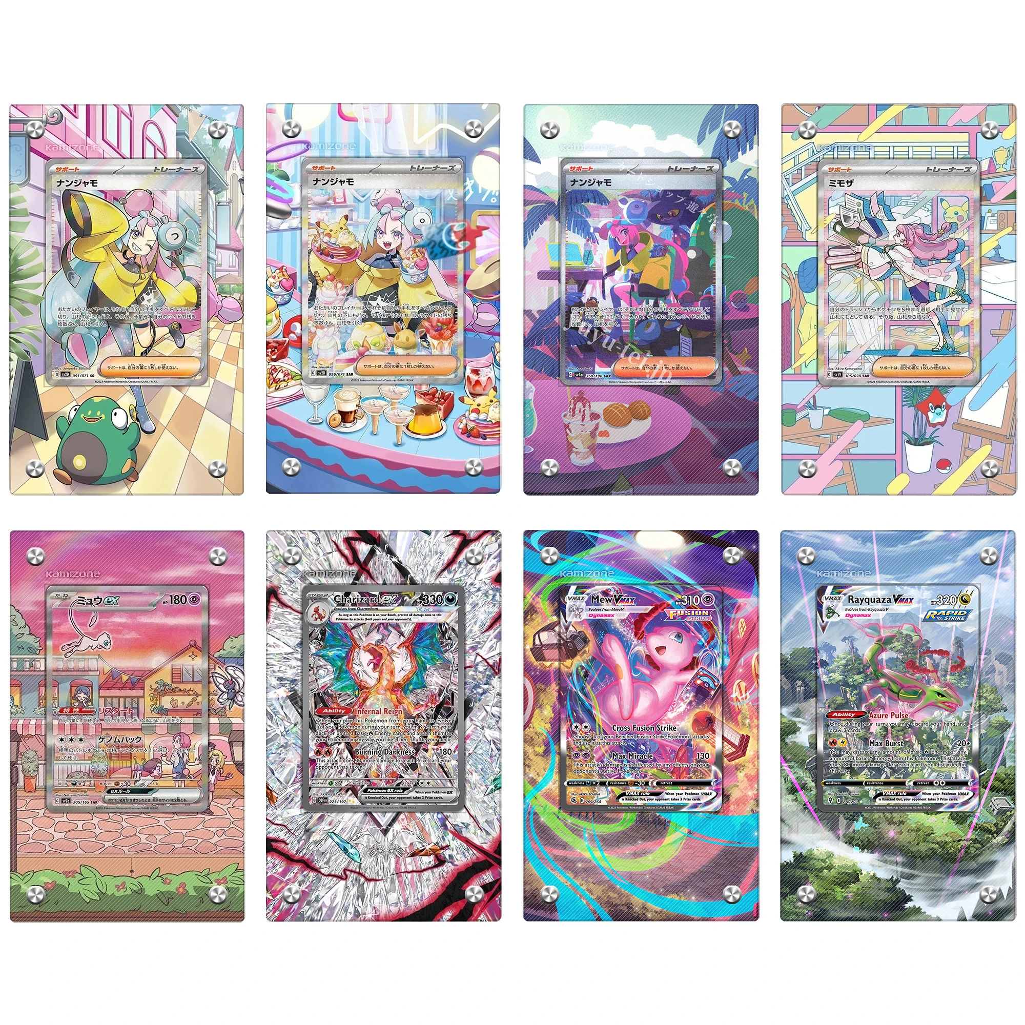 

PTCG подставка для дисплея Charizard Mew Rayquaza Iono Lillie Marnie Erika акриловая карта кирпич фоторамка подарочная игрушка не включает карты