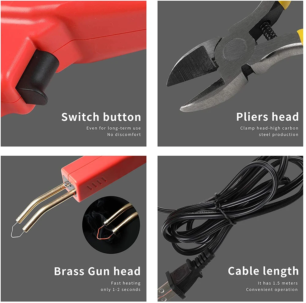 Nowy spawarka spawarka pistolet gorący zszywacz spawarka lutownica do plastikowych zszywek pcv naprawa maszyna zderzak samochodu Repair Tool