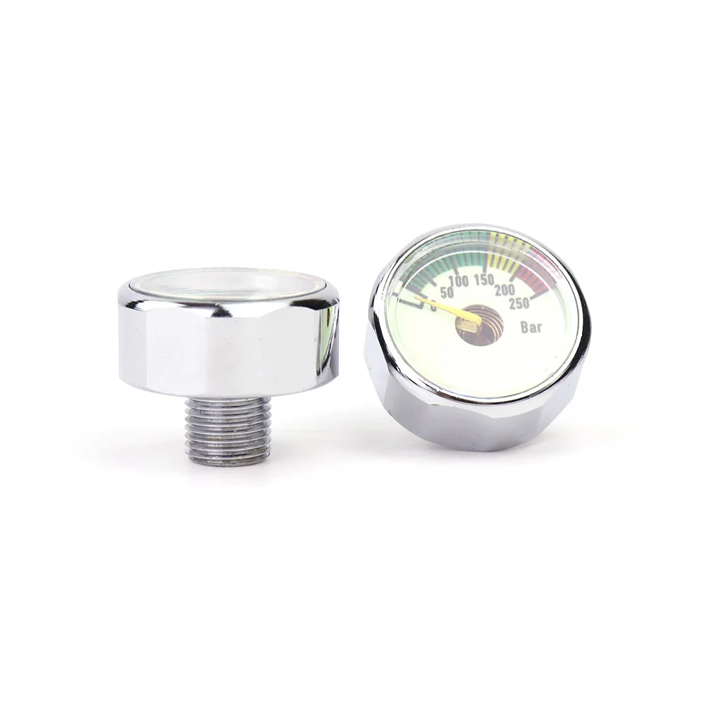 Air 250BAR Micro Pressure Gauge Manometer (Diameter 25mm)  Low Profile 1/8NPT Or 1/8BSP(G1/8) Thread