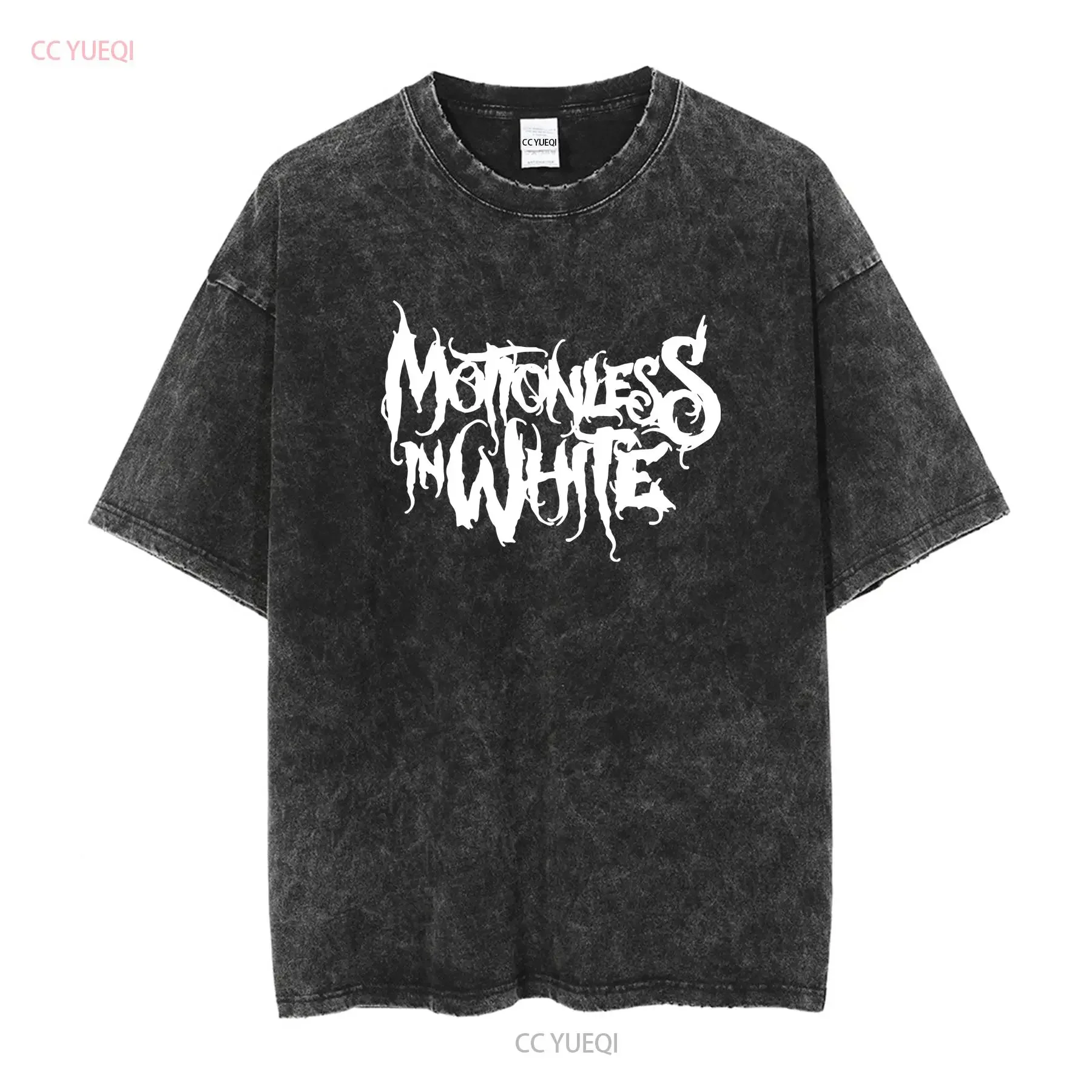 New T Shirt Motionless In White Band Logo Sport S 5Xl long or short sleeves vintage Washed Stretched Comfortable