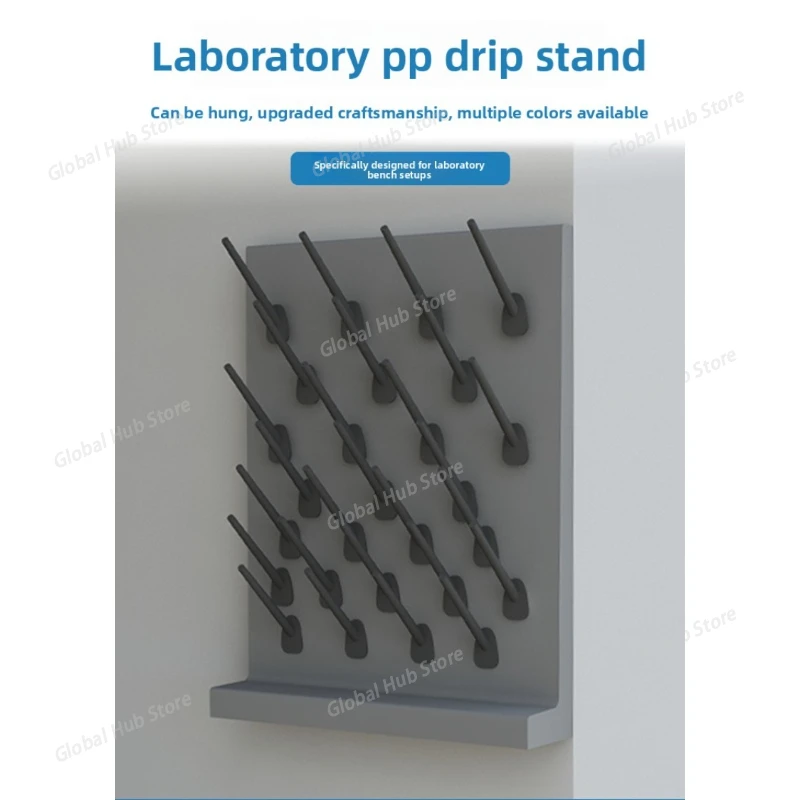 

Лабораторная капельная стойка из полипропилена, односторонняя и двусторонняя регулируемая подставка для стаканов с 27 стержней для слива воды, лабораторная сушилка для сушки посудов