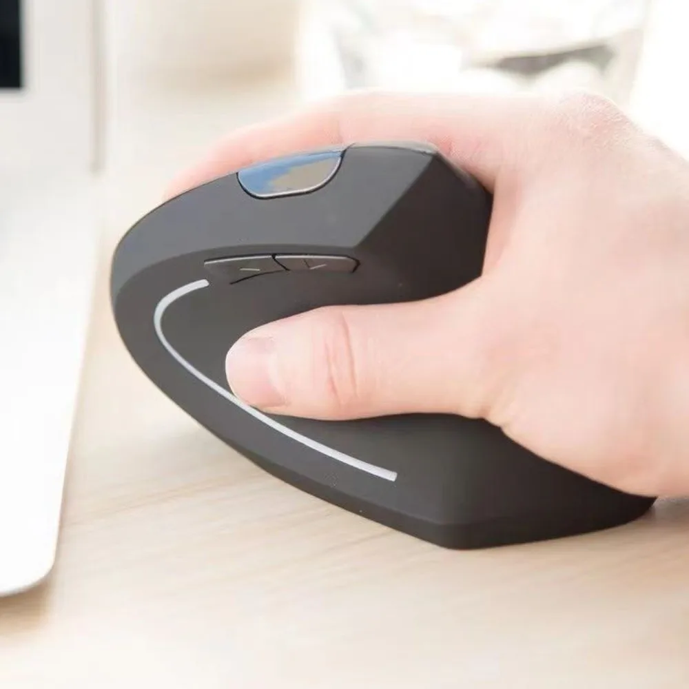 Mouse verticale 2.4G Pulsanti muti silenziosi Mouse verticale cablato Mouse portatile luminoso per computer per tablet PC portatili