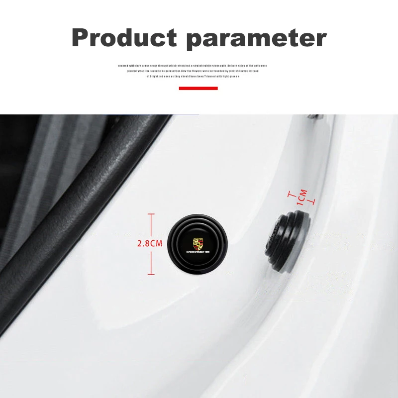 자동차 충돌 방지 실리콘 문짝 완충기 스페이서, 포르쉐 911 카이엔 파나메라 마칸 박스터 카레라-GT 928 944, 4, 8, 12X