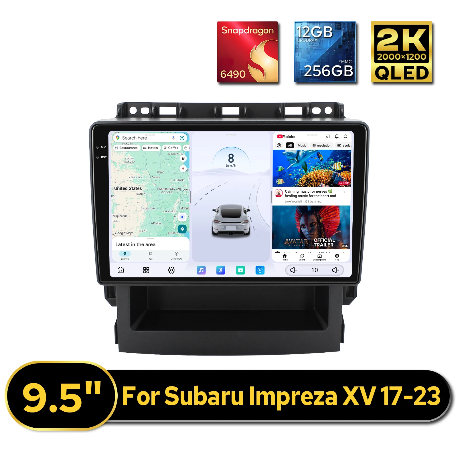 

Premium Touch Screen Car Radio Stereo For Subaru Impreza XV 2017-2023 12GB RAM 256GB ROM Keep OEM Camera Harman Kardon Plug&Play