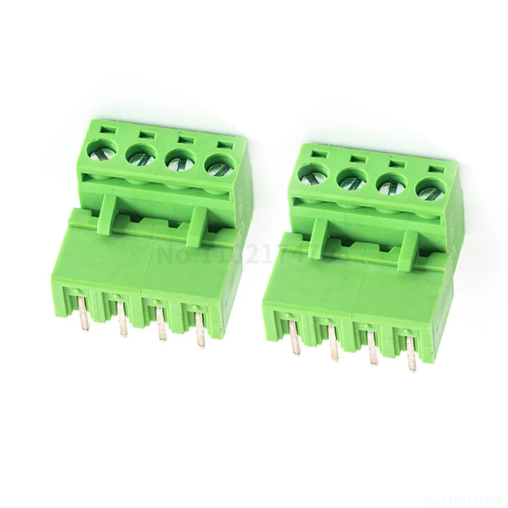 (5 Sets) 15EDGK + 15EDGV 15EDGR Solder-to-board pluggable complete connector set with straight/angled pin KF 2EDGK/V/R 5.08