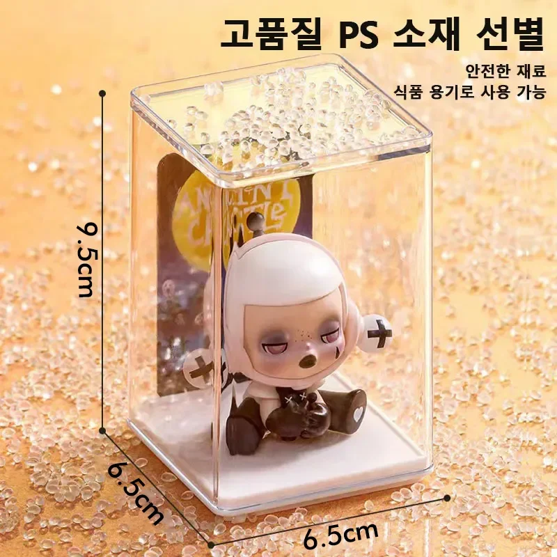 6pcs Blind Box Organizer Storage Boxs for Fingures Showcase for Doll Transparent