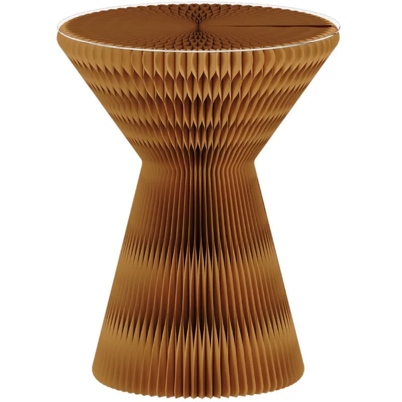 Small coffee table, creative, stylish glass edge table, folding bay window table