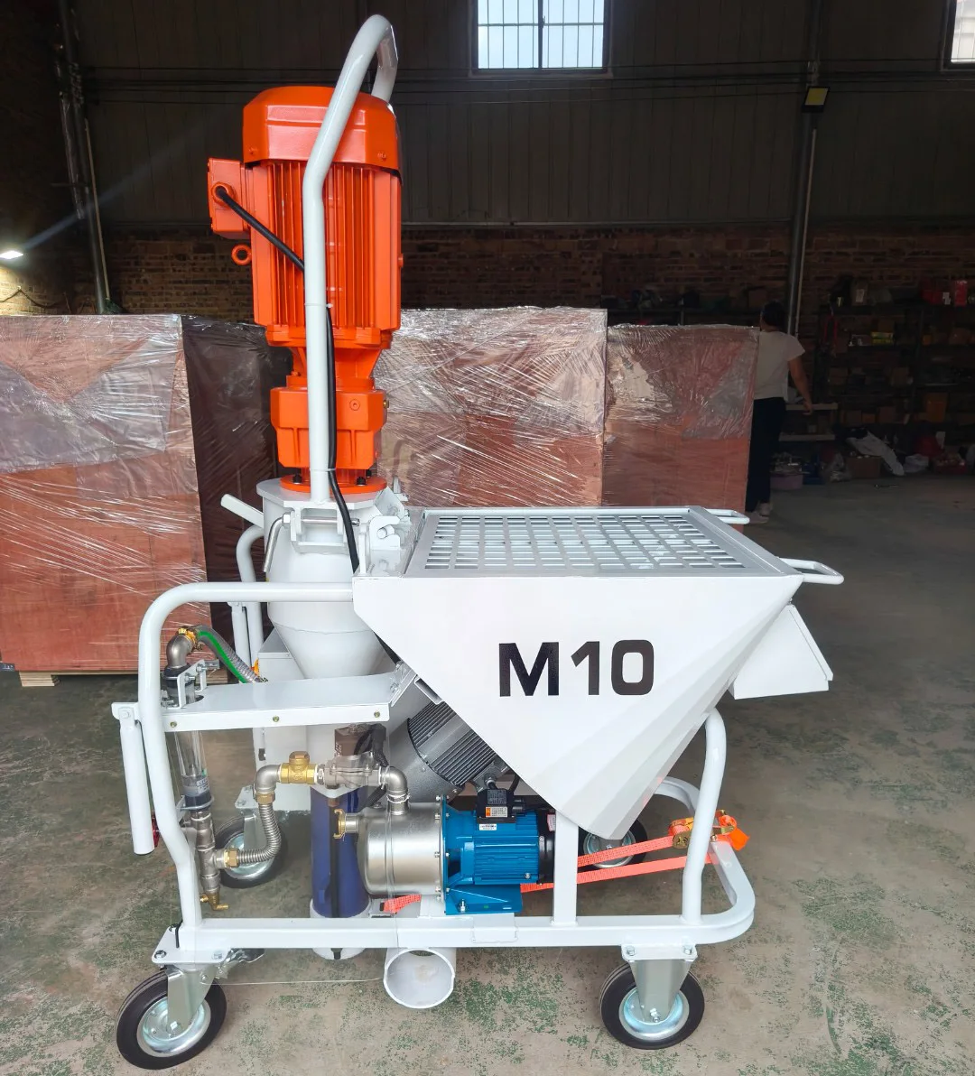 M10 Dry Powder Plaster Spraying Machine Gypsum Base Spray Plastering