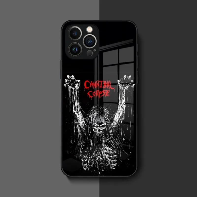 Cannibal Corpse Phone Case For Iphone 14 12 11 13 Pro Max Mini X 8 Xr Xs 7 Puls 6 Glass