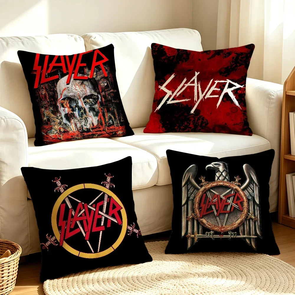 Band S-Slayer-S cushion cover Soft Smooth Pillow Case Hidden Zipper Washable Decorative Couch Office Gift