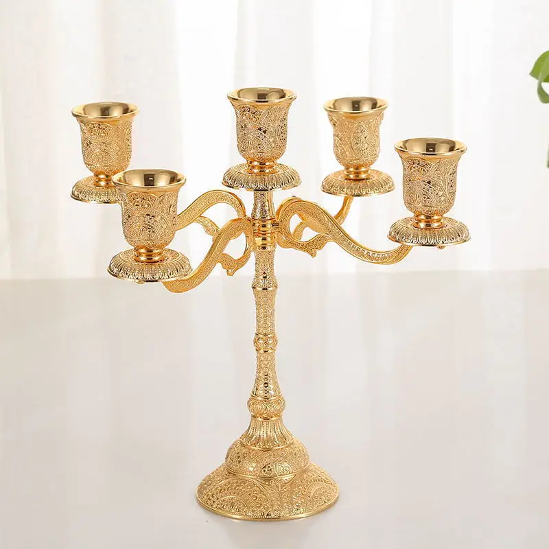 3 & 5‑Arm Candelabra Multi‑Head Candle Holder Creative Tabletop Ornament for Home Dining Table Candlelight Dinner Party Decor