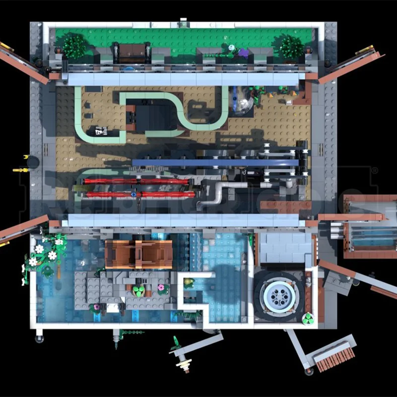 4011 Stück MOC The PumpHouse Bausteine Geburtstag Montieren Lösen Sie das Problem auf Kreativität Teenager Weihnachtsspielzeug Geschenk
