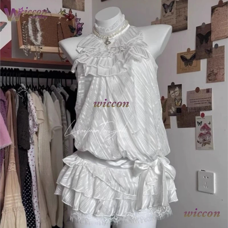 زي أنيمي نانا كوماتسو نانا نمط Ichinose تأثيري حلي الوردي خمر الزي الرجعية تنورة Bowknot الرسن الدانتيل العلوي المتدرج #2