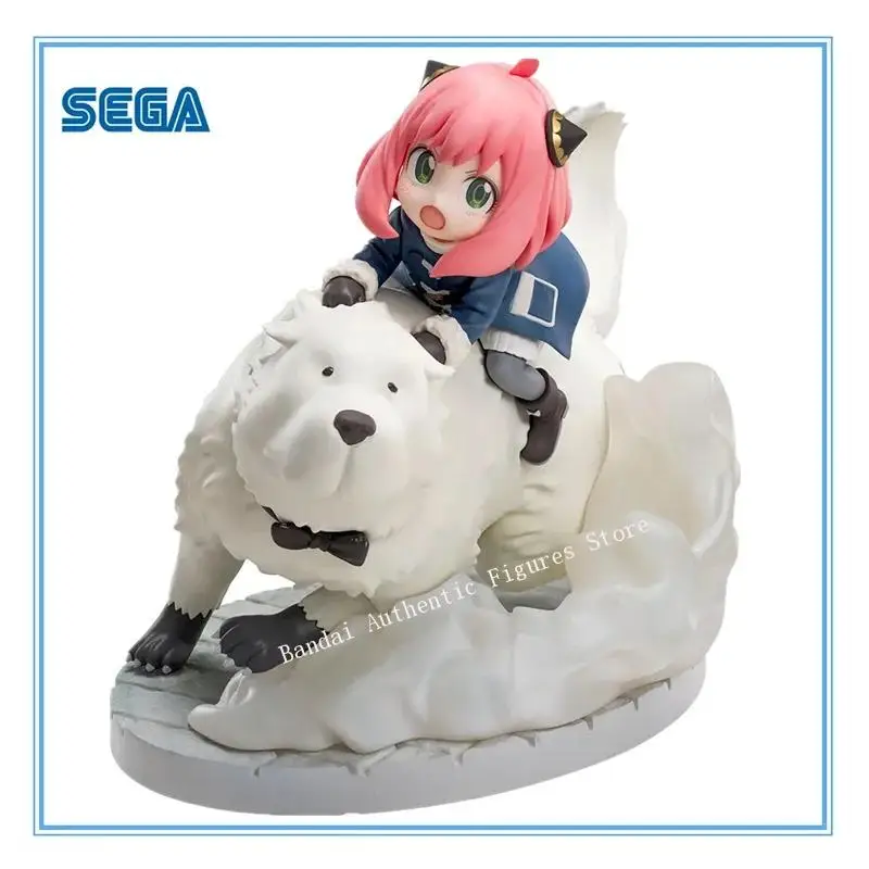 Original Genuine SEGA Spy Family 16cm Anya Forger Sitting Model Toy Gift Action Figure PVC For Girls Christmas