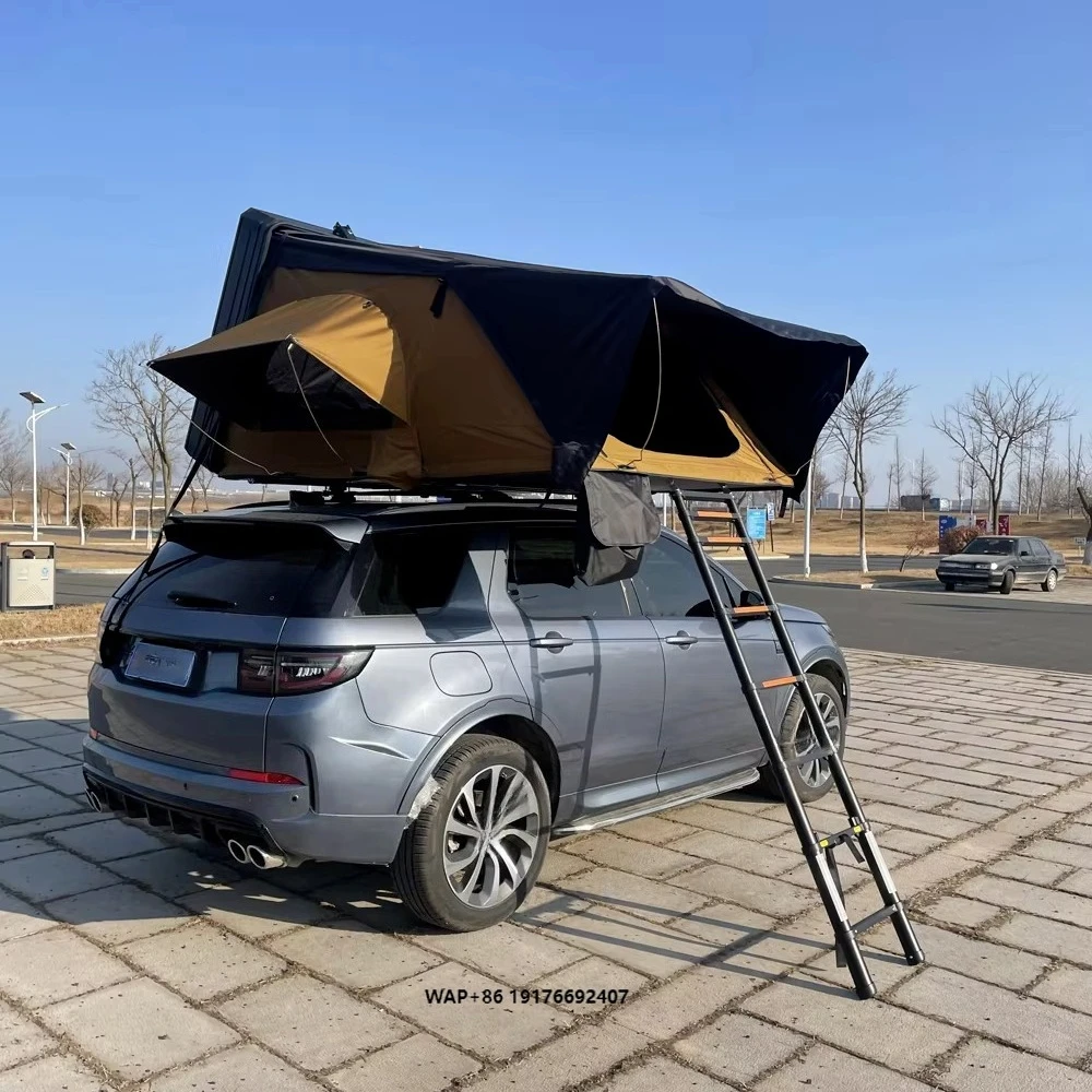 2025 Outdoor 4 Person Side Fold Out 2XL Hard Shell Aluminum Rooftop Tents Side Opening Hybrid Roof Top Tent With Rack