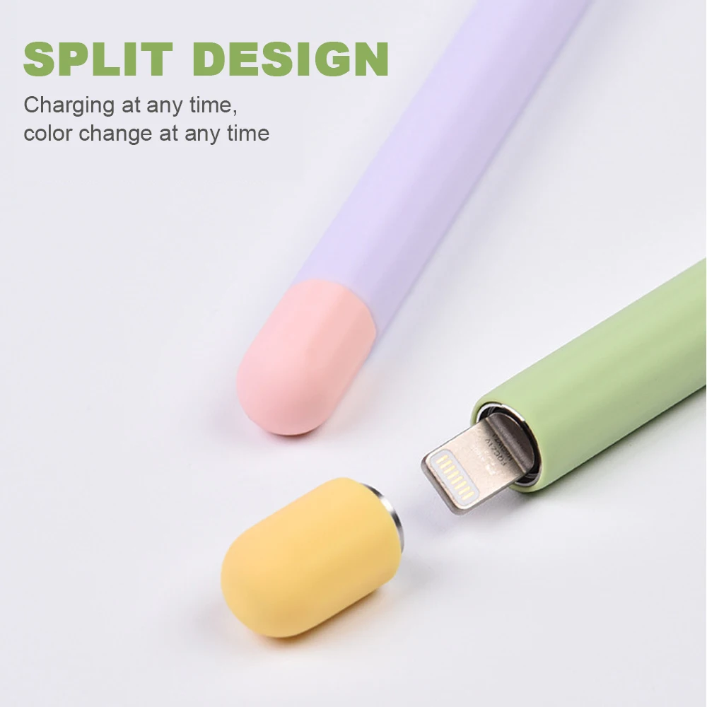 Para apple pencil 2 1 gen stylus caneta caso silicone macio ultra fino capa protetora para ipad lápis 1a 2a geração manga