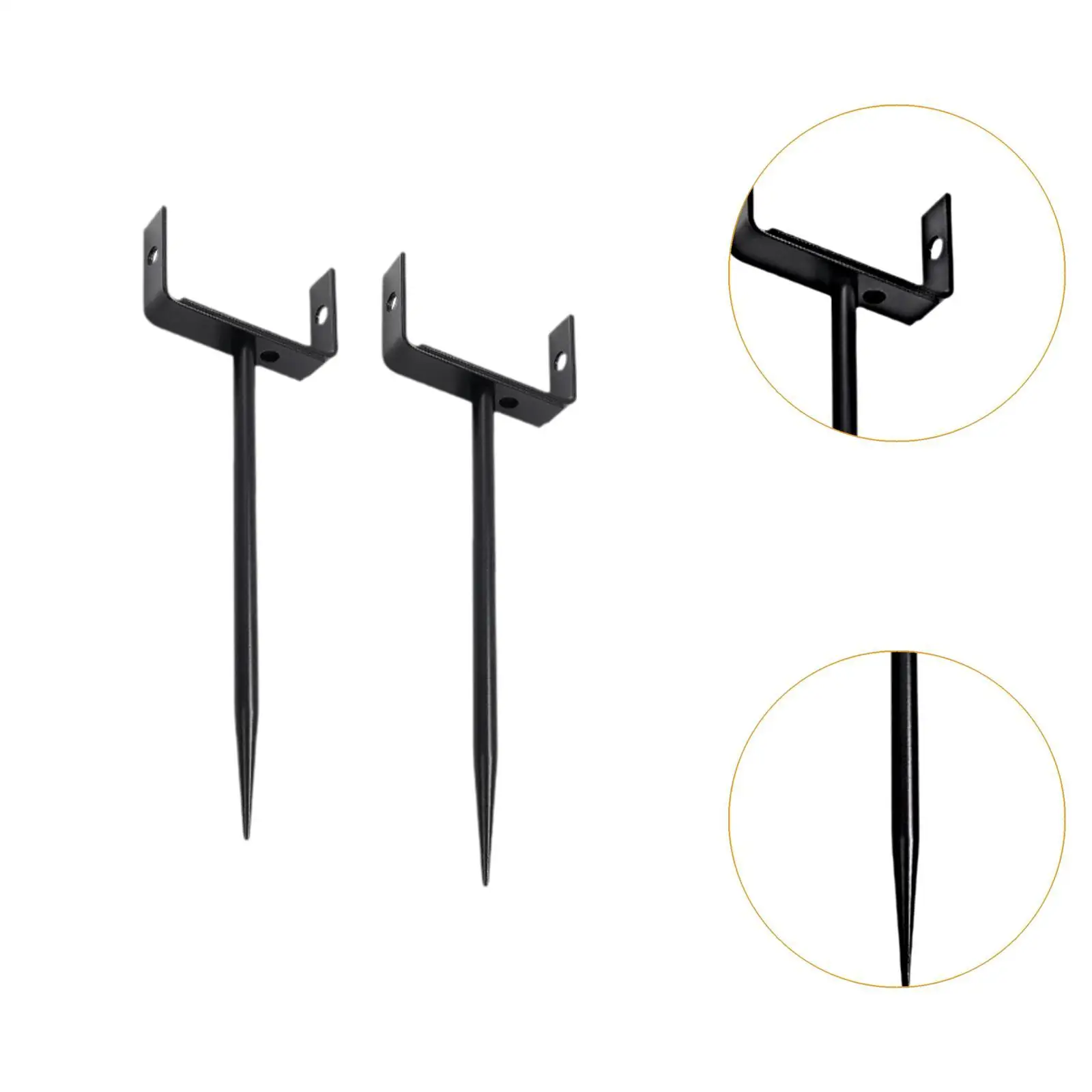 2 Pieces Downspout Bracket Sturdy Stable Black for Yard Industrial Use Lawn