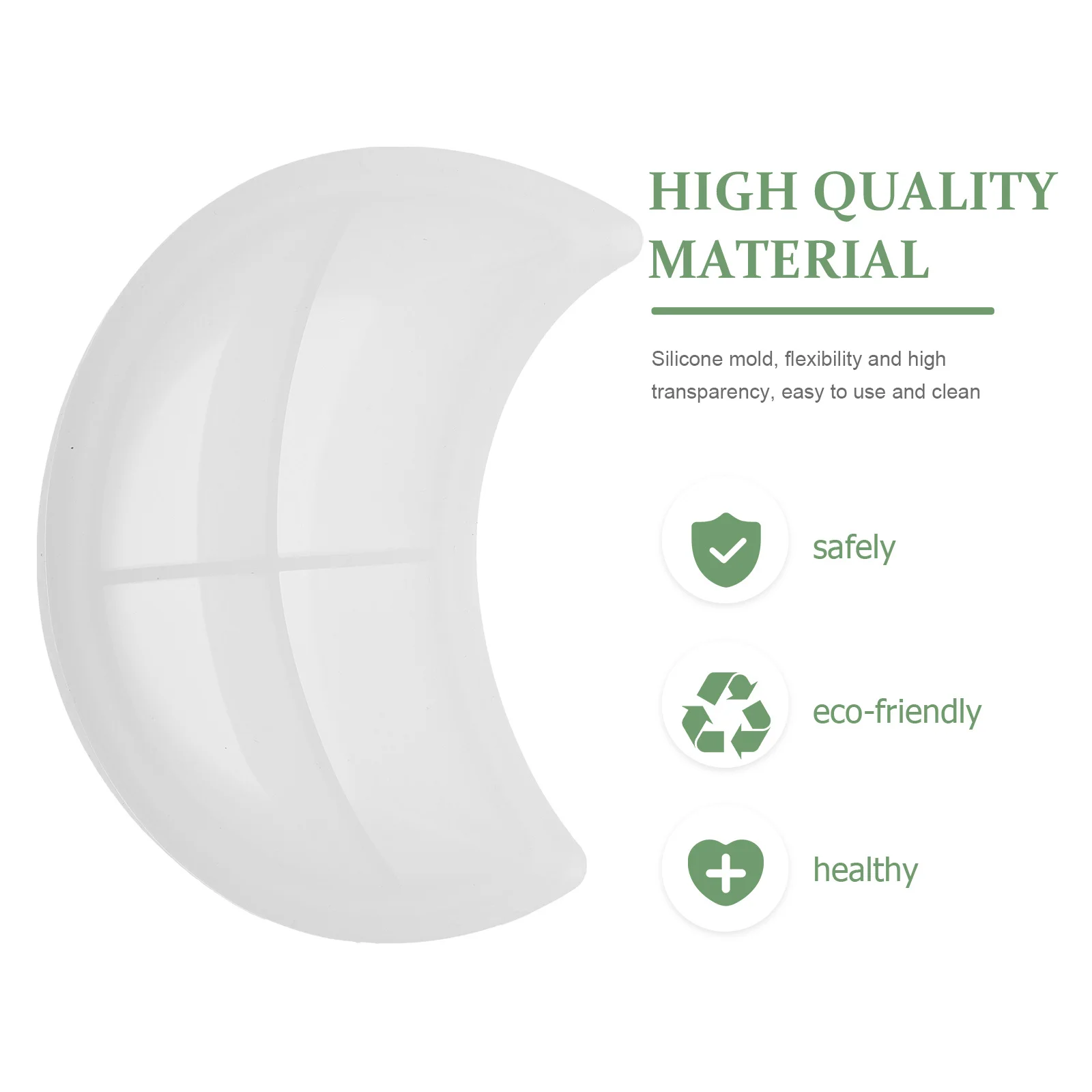 

Moon Design DIY Silicone Mold Storage Plate Making Nonstick Recyclable Crystal Epoxy Ornament Casting Craft Gift