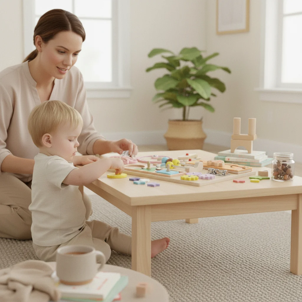 Educational Busy Board Shape Sorting Wooden Busy Board Rainbow Wall Panel Safe Edges Learning Toy Colorful Design for Toddlers