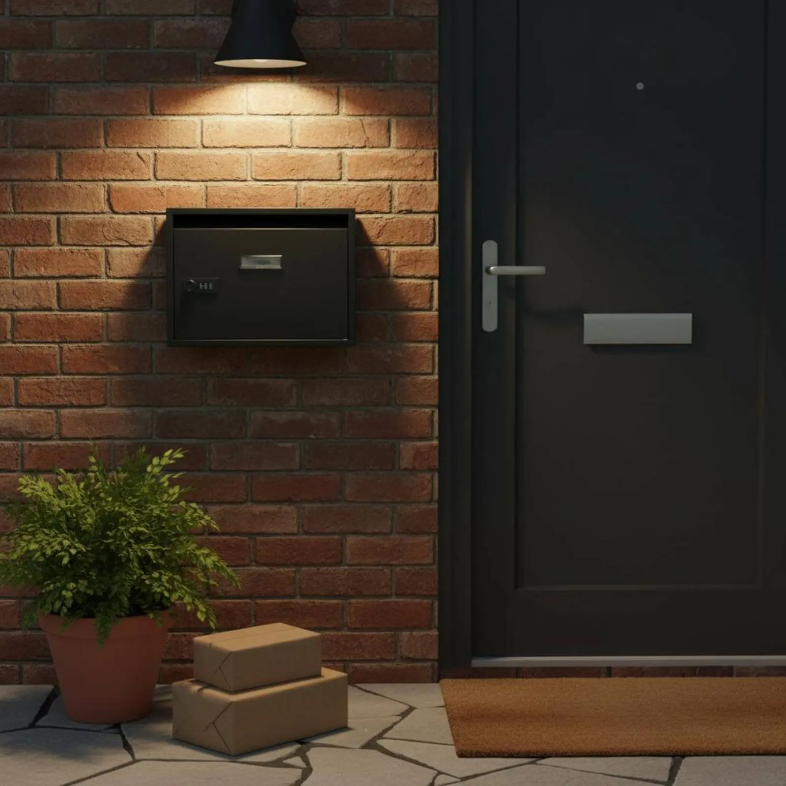 

Password Lock Mailbox Secure Wall Mount Mailbox Security Container Easy Entry Household Storage Large Capacity for Front Door