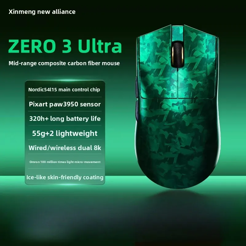 XINMENG ZERO 3 Ultra Gaming Mouse Wireless Tri-mode Dual 8K