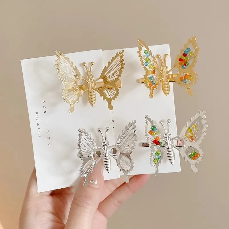 New Cute Moving Butterfly Hairpin Sweet Girls Barrettes Shattered Hairpin Alloy Headwear Women Hair Accessories