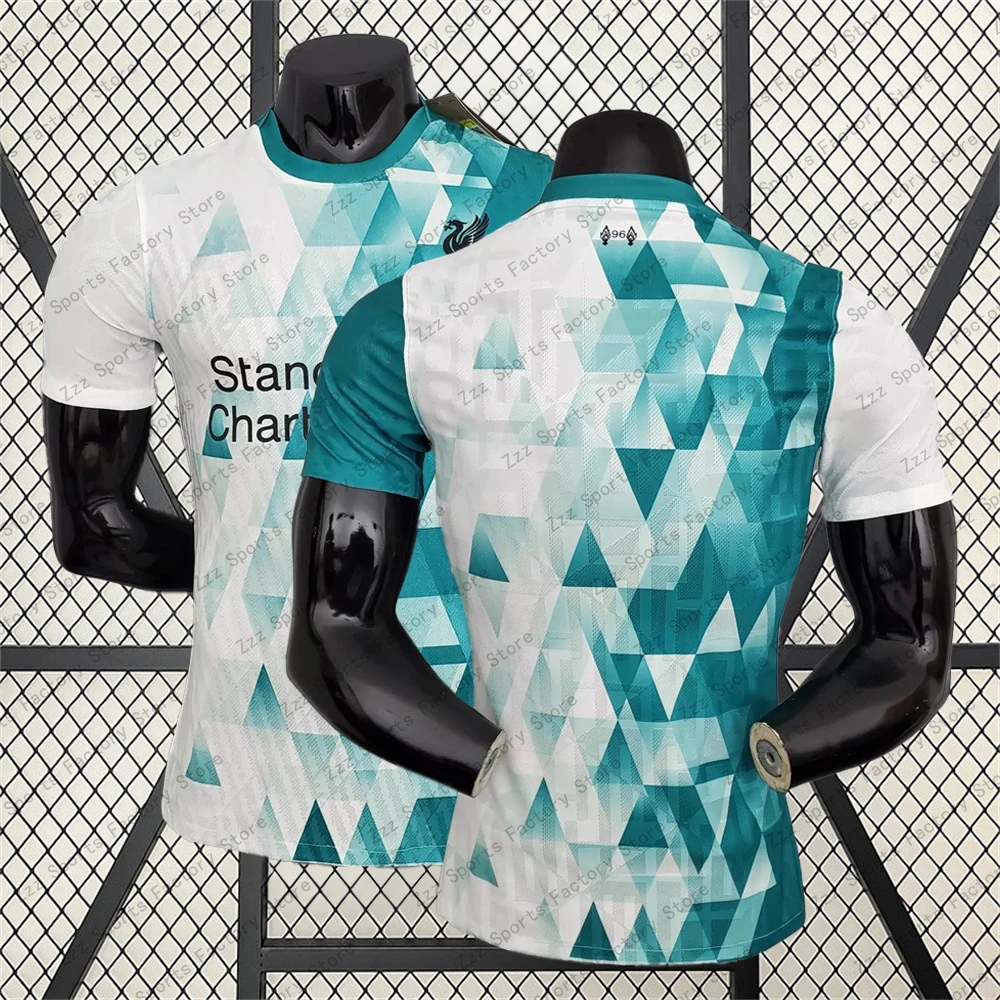 24/25 nuevas camisetas de fútbol para hombres y mujeres, camiseta deportiva de manga corta de entrenamiento para niños de gran tamaño transpirable Liverpool