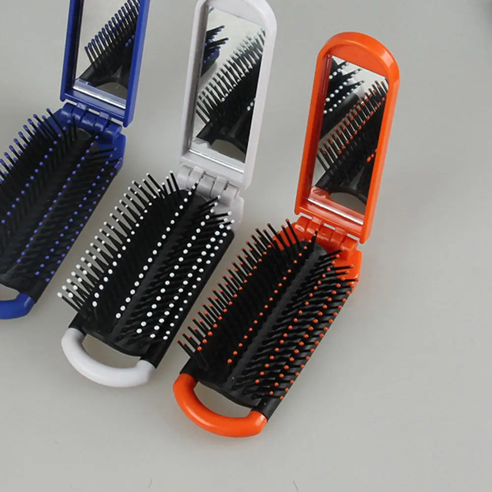 4Pcs Portable Travel Comb Hairstyle Hair Brush Foldable Design for Straight Curl Hair Styling Folding Comb Pocket Brush