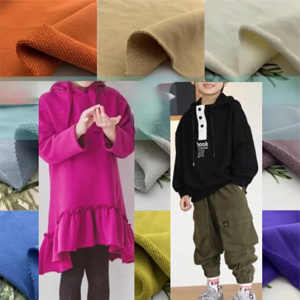 

Pure Cotton Thickened Fabric Warm Breathable for Hoodies Casual Clothing Designer Diy Sewing Material Cloth By The Meter