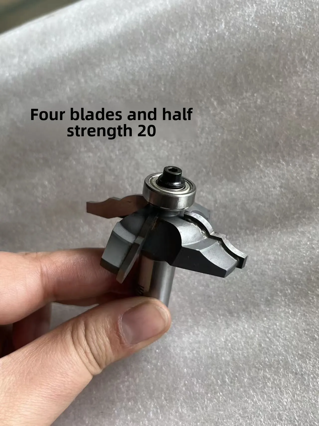 2 in 1 Tongue And Groove Router Bit 4 Flute Sharp for Solid Wood Wall Baseboard Trim Tibetan Style Decoration Molding Cutter