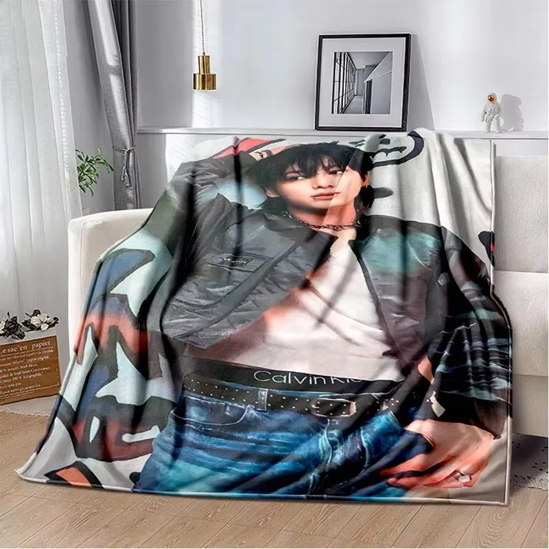 3D Fashion KPOP idol  J-Jung Kook Printing Blanket, For Living room, Bedroom, Sofa,Office,Bed Travel Blanket, Birthday Gift