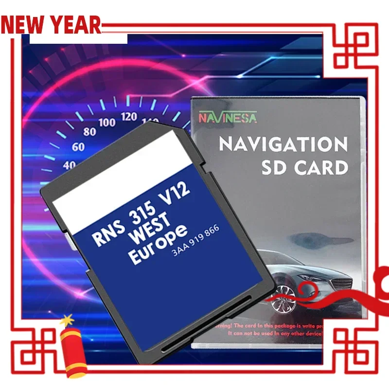 

for VW RNS Transporter (T5-GP) 2010-2015 Navigation SD Map Memory 8GB Card Cover Western Europe Germany