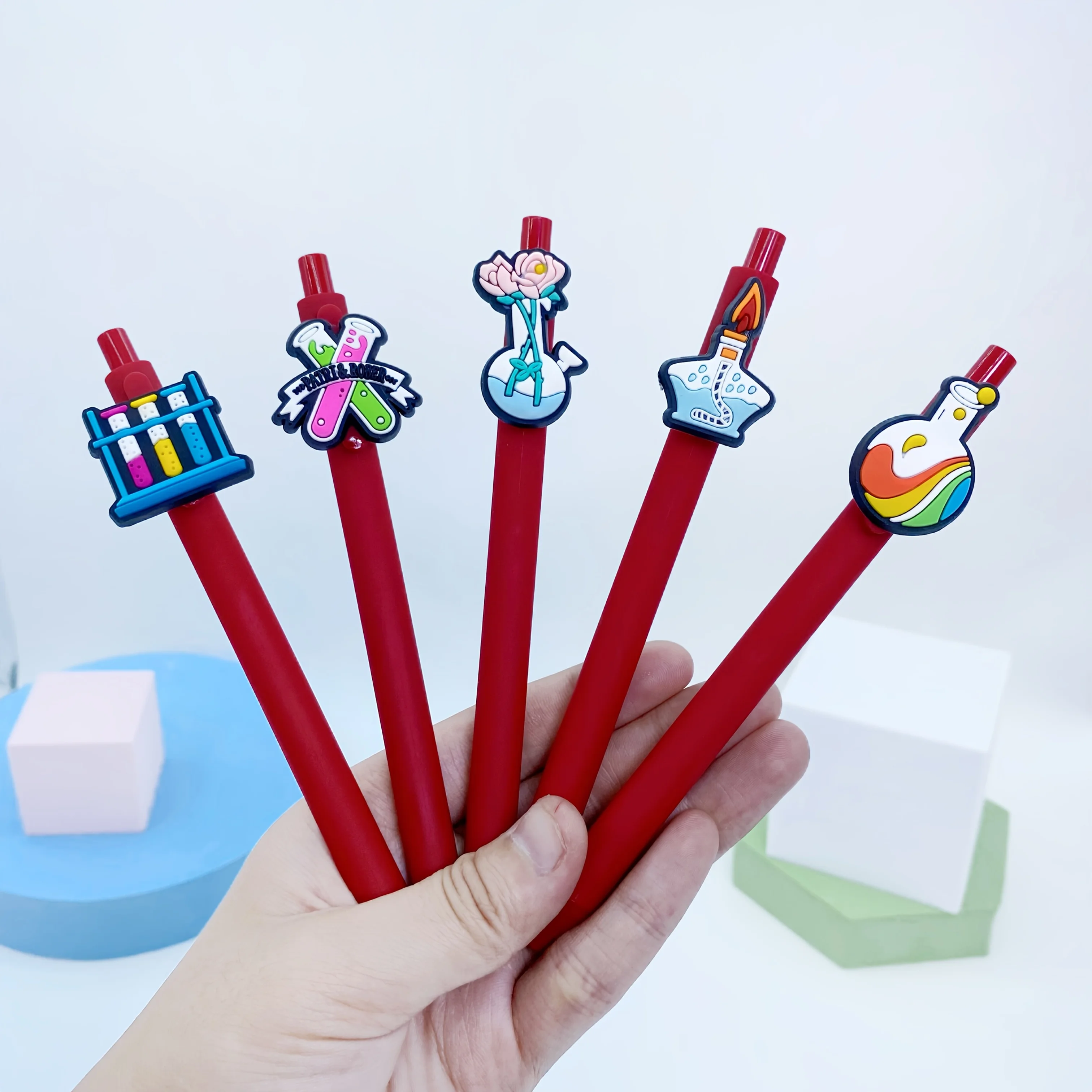 10 قطعة/20 قطعة مختبر الكيمياء زجاجة التصحيح قلم حبر جاف العودة إلى المدرسة امتحان القلم لوازم الكيمياء البلاستيكية التصحيح هلام القلم #5