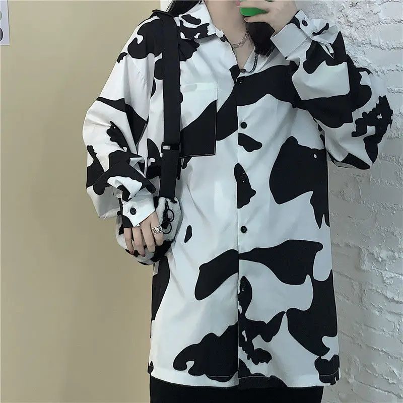 Shirts Women Long Sleeve Cow Printed Lovely Popular Hip Hop Leisure Fashion Womens Sun-proof 2020 Autumn New Stylish Streetwear