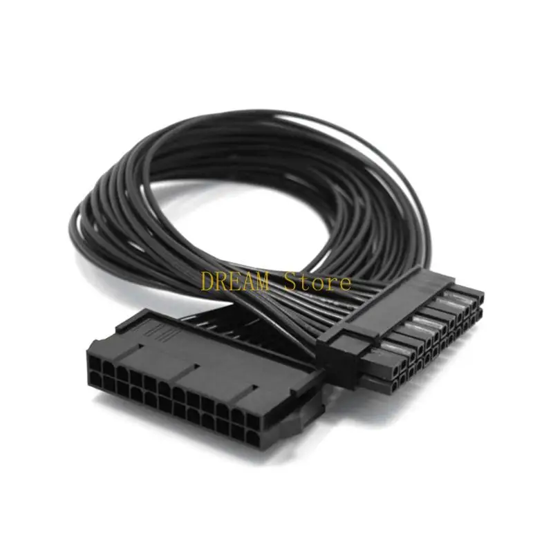 PSU Power Supply 24 Pin Extension Cable Splitter for ATX Motherboard, 24Pin to 24(20+4) Pin 12 inch/ 30cm Black Best Sale
