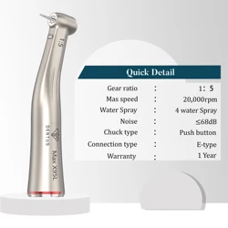 Ti Max X95L Push Button 1:5 Dental Contra Angle Handpiece Increase Speed Handpiece  Red Ring Dental Low Speed Part