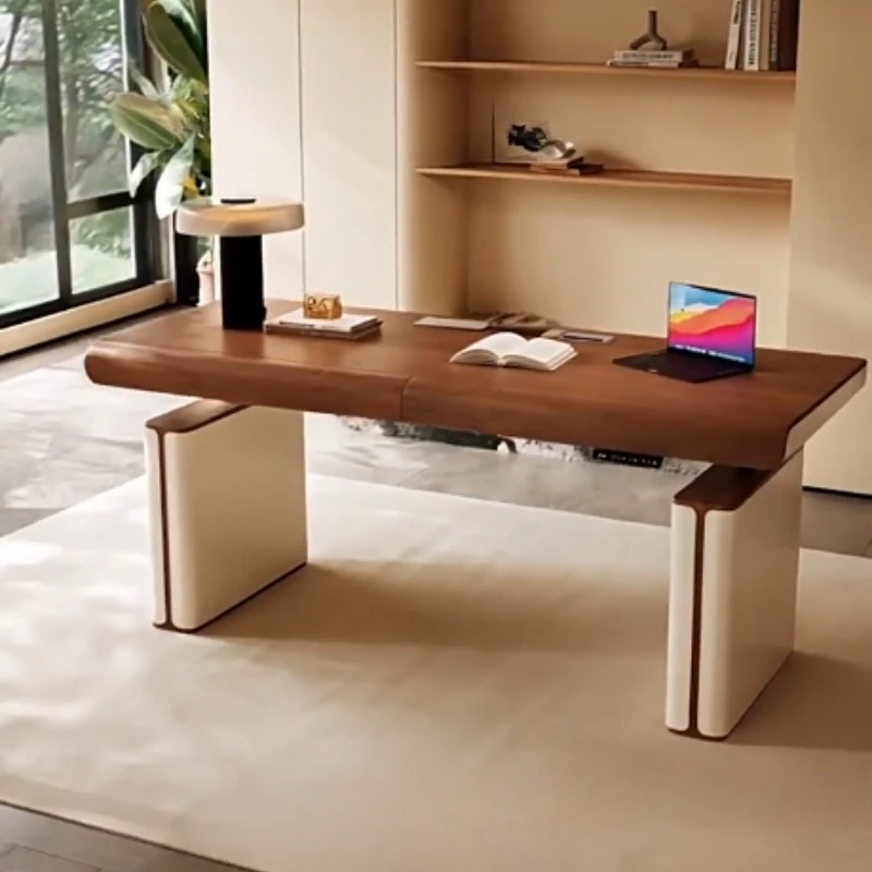 

Adjustable Electric Office Desk Wood Luxury Elevate Modern Conference Table Executive Workstation Mesa Para Computador Furniture