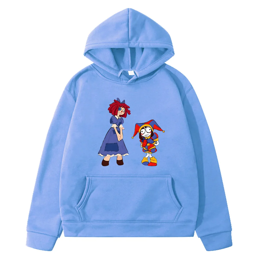 

Amazing Digital Circus Kawaii Pomni and Ragatha Hoodies Print Sweatshirt Hot Tv Show Tops High Street Sportwear Children Clothes