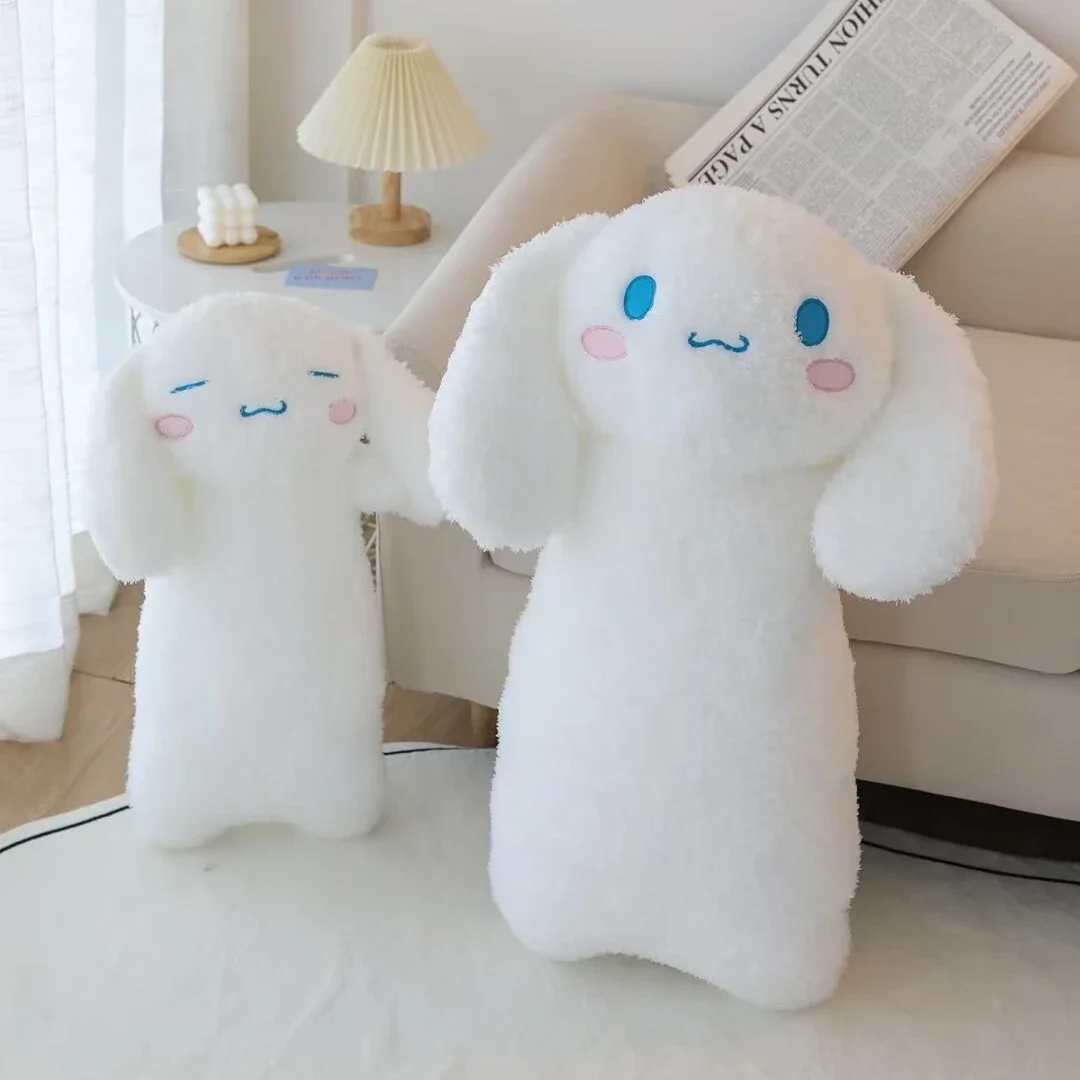 Sanrio Cinnamoroll นุ่ม Plushies น่ารักตุ๊กตาอะนิเมะสุนัขสีขาว Fluffy Plush ของเล่นการ์ตูนหมอนยาวโซฟาเตียงของขวัญตกแต่งบ้าน
