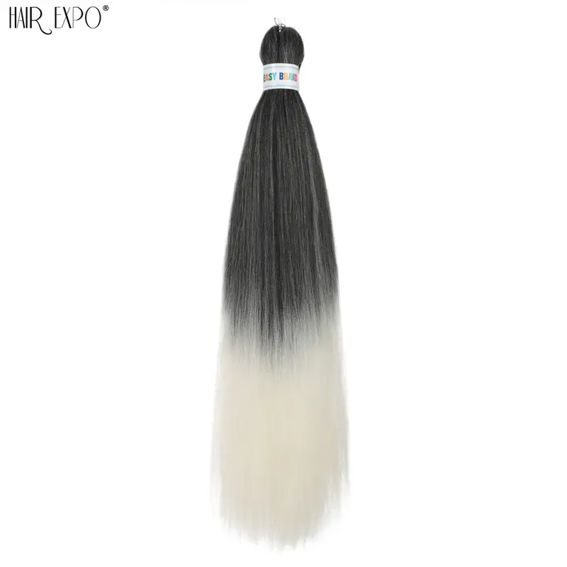 26Inch Easy Braids Hair Synthetic Colourful Pre Stretched Braiding Hair Extensions Jumbo Braids Ombre Yaki Long Straight Hair - Image 58