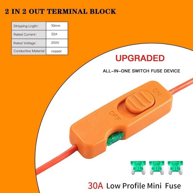 Battery Adapter For Ridgid For AEG 18V Battery With Switch Fuses & Wire Terminals Power Tool Battery Converter Kit