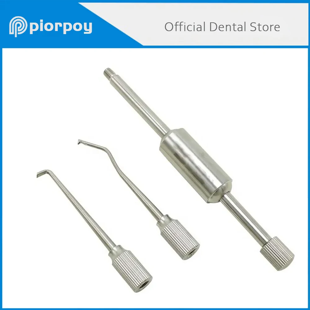 PIORPOY 1 zestaw ze stali nierdzewnej Dental ręczne sterowanie urządzenie do usuwania koron z podwójną głowicą stomatologia sprzęt laboratoryjny narzędzia dentystyczne