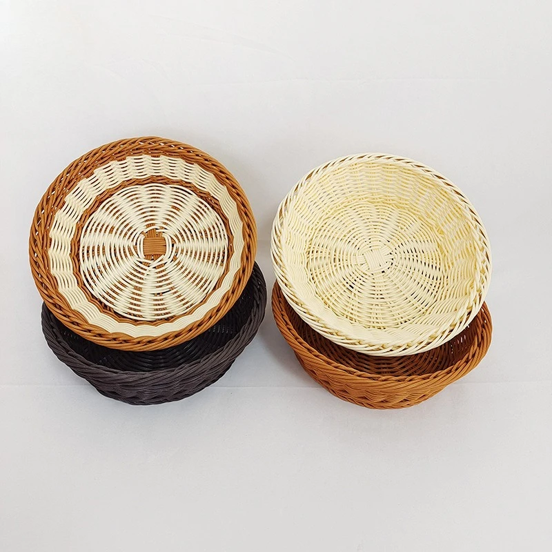 Nordic Minimalist Fruit Vine Woven Supermarket  Family Living Room Bedroom  Kitchen Study Snack Storage Basket