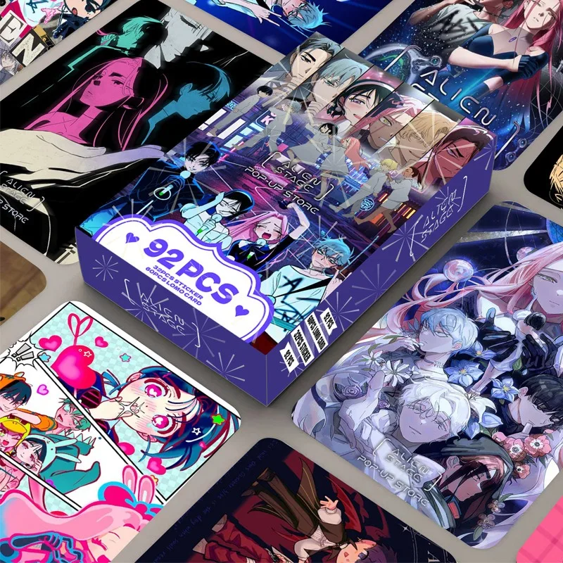 In Stock 92Pcs Double Sided HD Printing Lomo Cards Multipurpose Collectible Photocards Set With Stickers Hobby Decor Fan Gift
