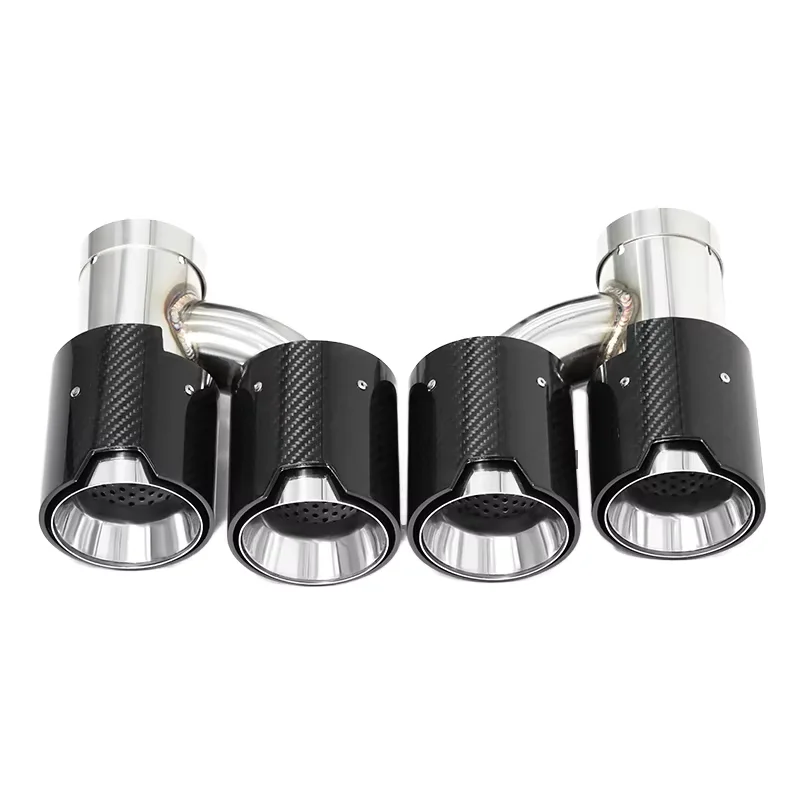 For DEX Exhaust Tips for F10 F11 F12 535i 535d  640i 640d  Upgrade M5 Carbon Fiber Exhaust Pipes Muffler Nozzle